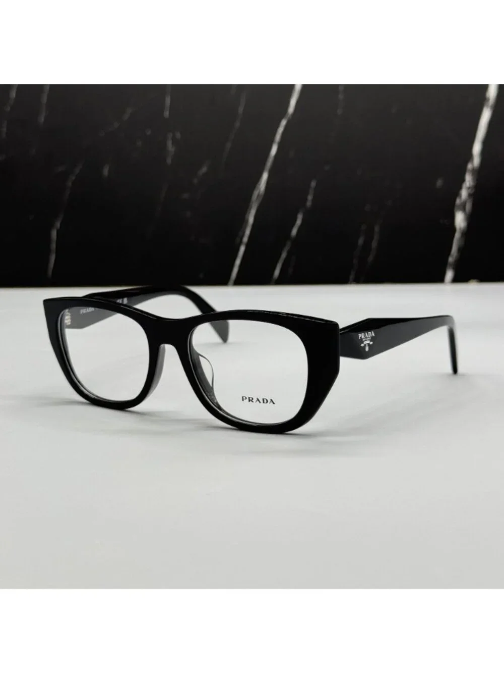 NEW PRADA PRA18VF 16K1O1 EYEGLASSES PR A18VF 16K1O1 BLACK WOMEN CAT EYE VPR A18V